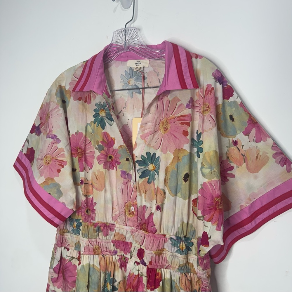 NWT Anthropologie Entro “Violet & Vanilla” Floral Tiered Maxi Dress Plus Size 1X - Picture 12 of 12